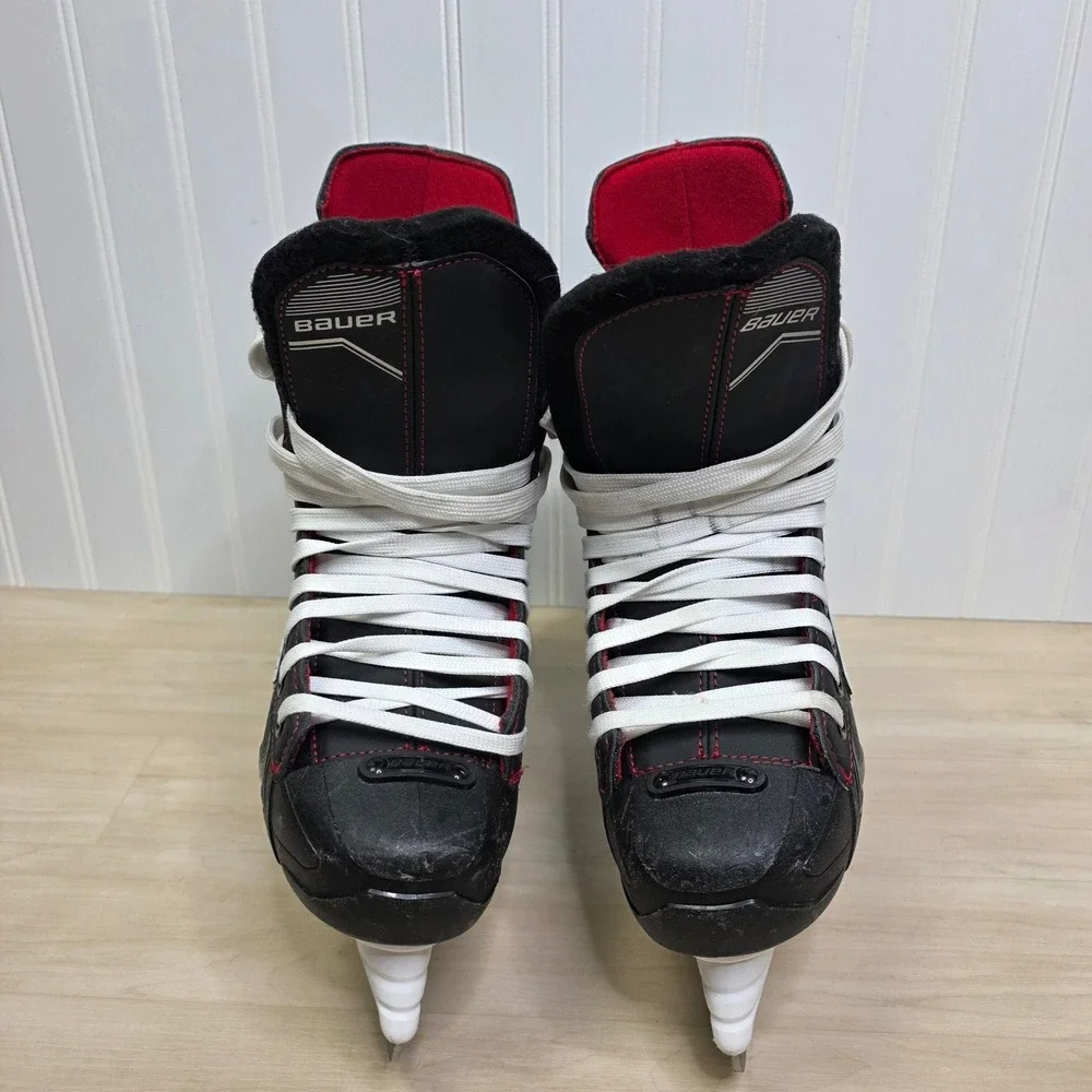 Bauer NS Junior Ice Hockey Skates Black Red Tuuk Lightspeed Pro II Size 4